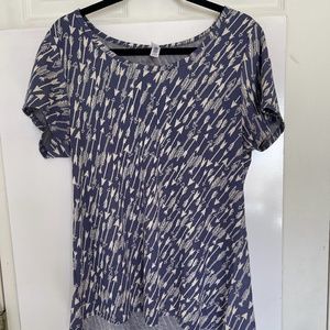 Blue and Cream Arrow Lularoe T